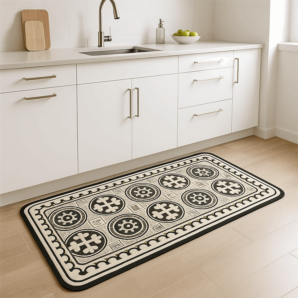 Tappeto moderno da cucina antiscivolo lungo – Pattern art déco (1 o 2 pezzi)