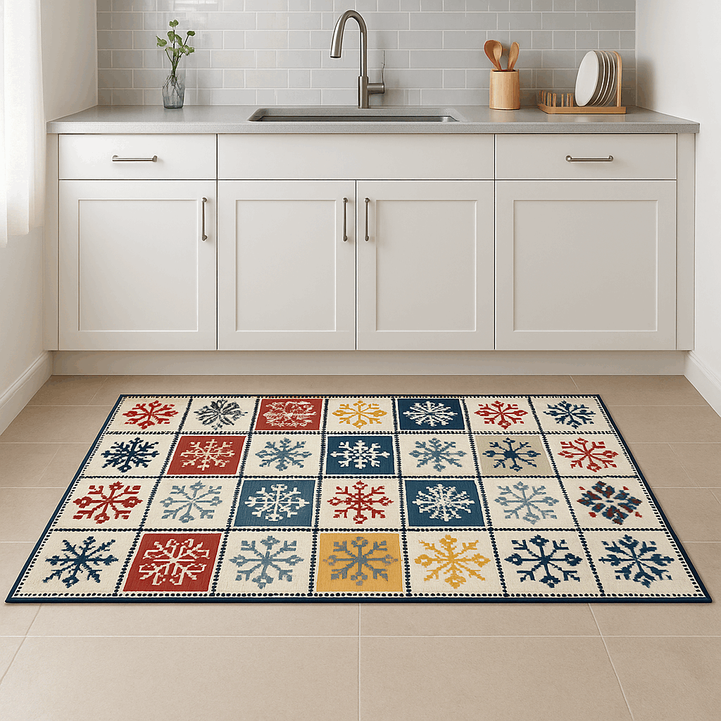Tappeto cucina antiscivolo lungo – Disegno botanico (1 o 2 pezzi)