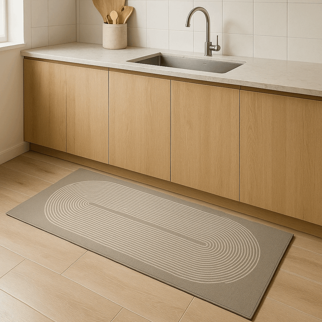 Tappeto da cucina stile giapponese in diatomite - Linea Rontondo – Antiscivolo, assorbente e facile da pulire
