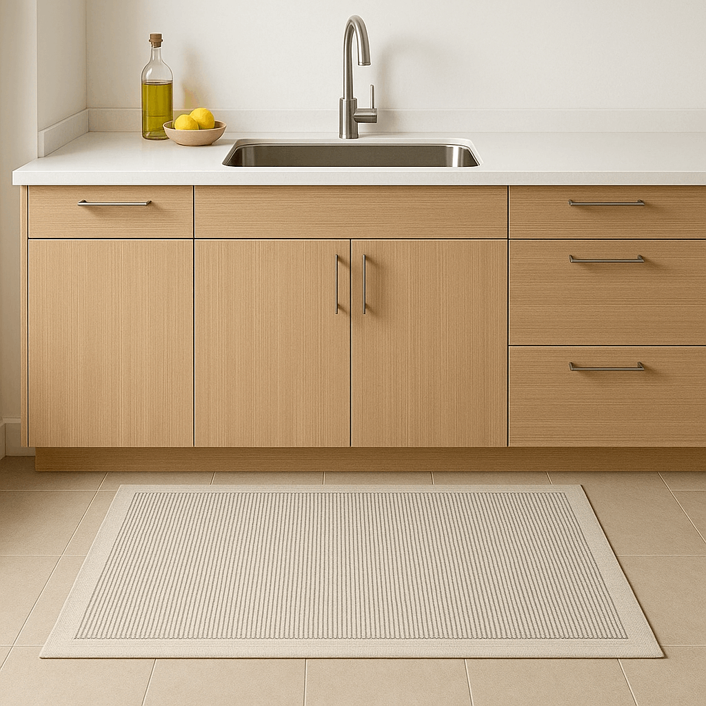 Tappeto da cucina stile giapponese in diatomite - Linea chiaro – Antiscivolo, assorbente e facile da pulire
