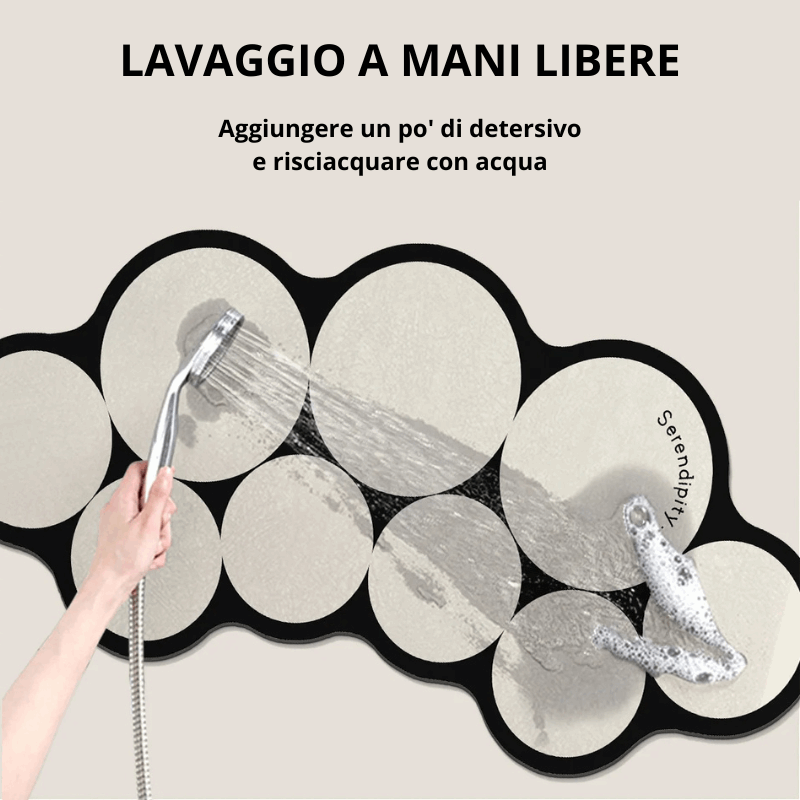 Tappeto da bagno grande in diatomite – Assorbente, antiscivolo e ad asciugatura rapida