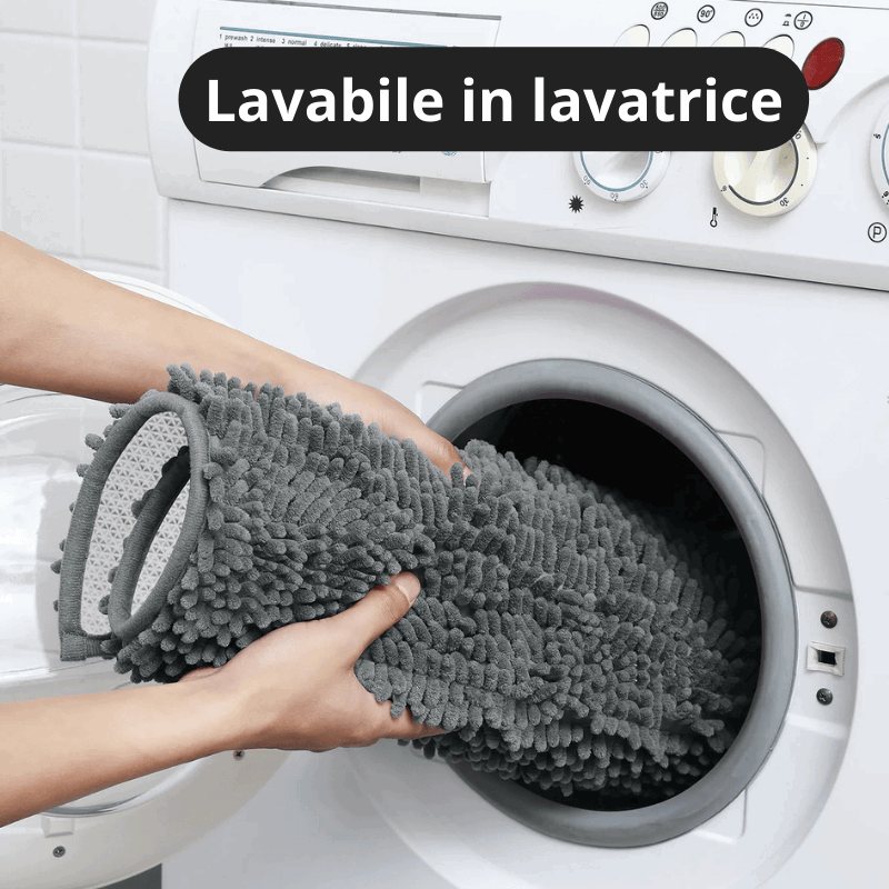 Tappeto assorbente in ciniglia lunga per bagno