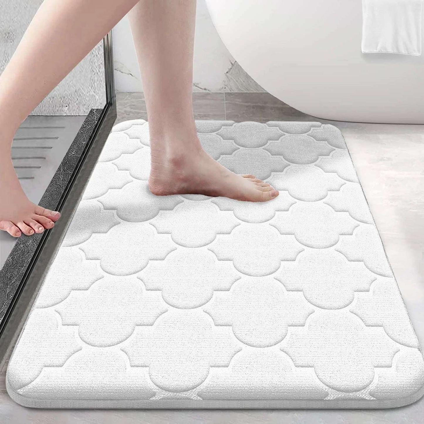 Tappeto da bagno in memory foam – Antiscivolo, assorbente e lavabile