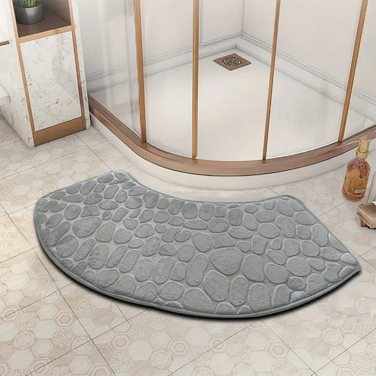 Tappeto da bagno curvo – Grande, antiscivolo e resistente allo sporco - Tappeti bagno e cucina
