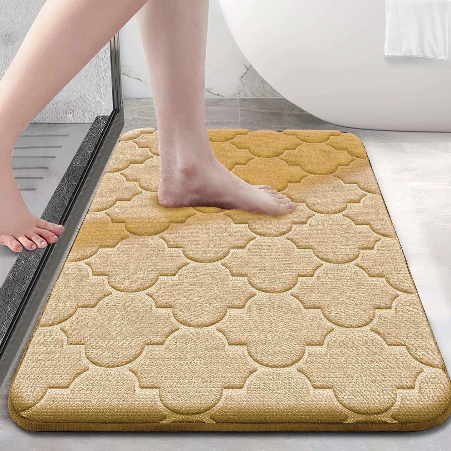 Tappeto da bagno in memory foam – Antiscivolo, assorbente e lavabile