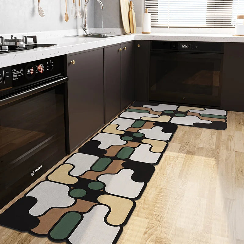 Set 1 o 2 tappeti cucina in diatomite – Forma irregolare, assorbente e antiscivolo - Tappeti bagno e cucina
