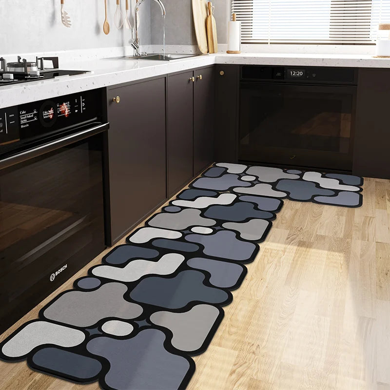 Set 1 o 2 tappeti cucina in diatomite – Forma irregolare, assorbente e antiscivolo - Tappeti bagno e cucina