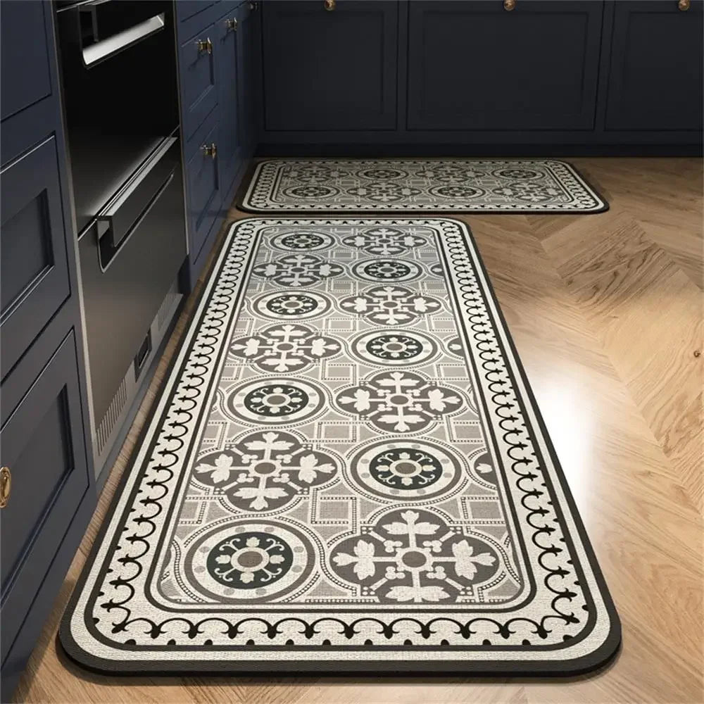 Tappeto moderno da cucina antiscivolo lungo – Pattern art déco (1 o 2 pezzi) - Tappeti bagno e cucina