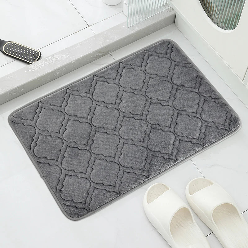 Tappeto da bagno grigio scuro a righe 40 x 60cm – Morbido, assorbente e antiscivolo - Tappeti bagno e cucina