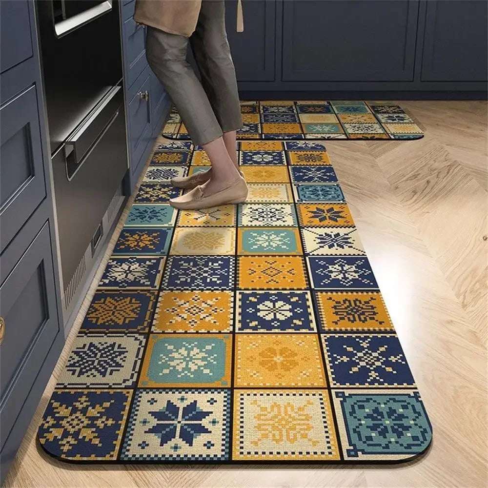 Tappeto cucina antiscivolo lungo – Design geometrico (1 o 2 pezzi)