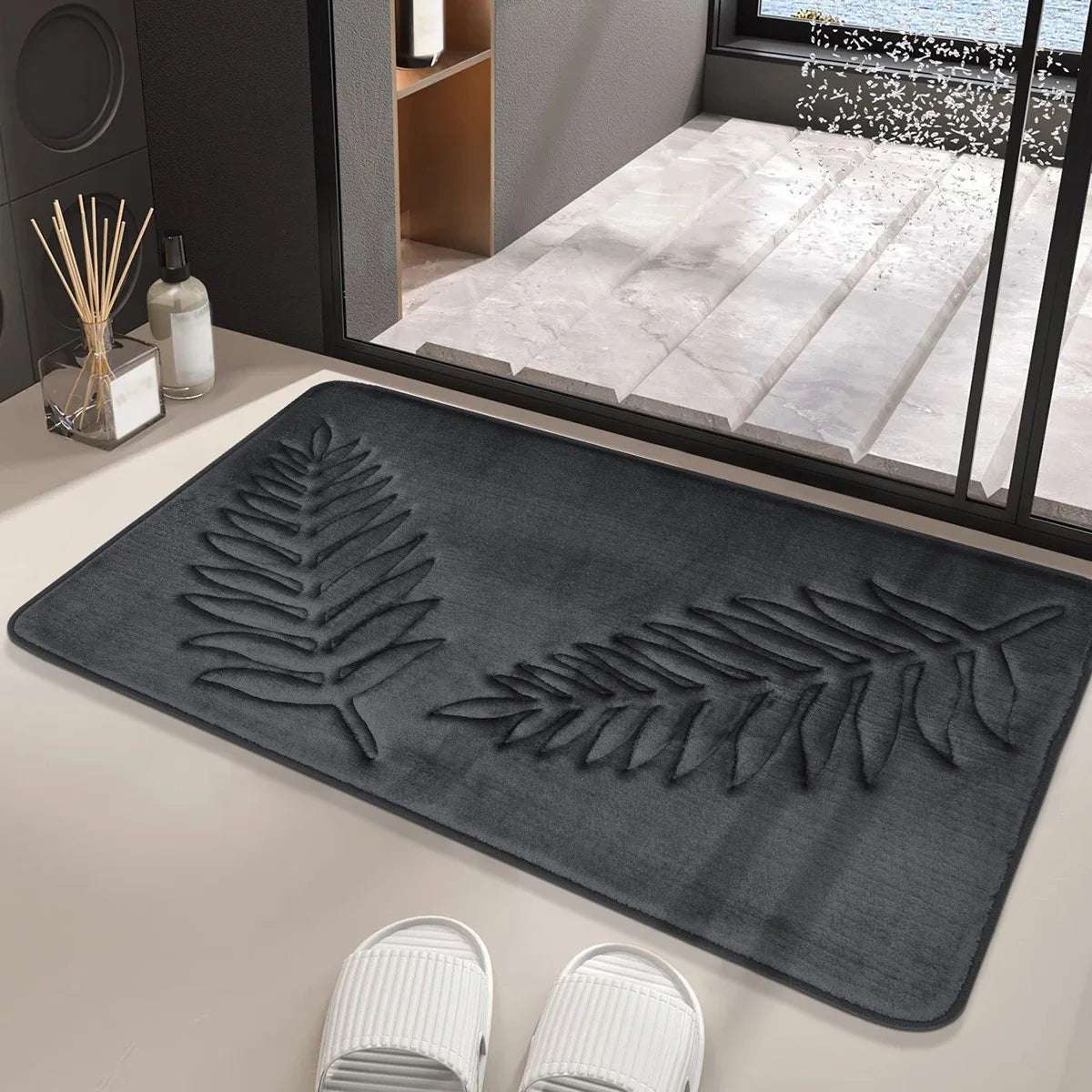 Tappeto da bagno moderno grande in memory foam extra morbido – Antiscivolo