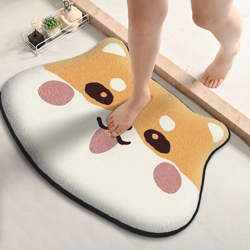 Tappeto da bagno forme particolare Cane – Antiscivolo, spesso e antimacchia - Tappeti bagno e cucina