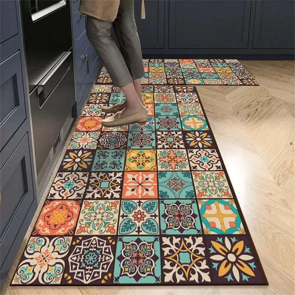 Tappeto cucina antiscivolo lungo – Effetto cemento (1 o 2 pezzi)