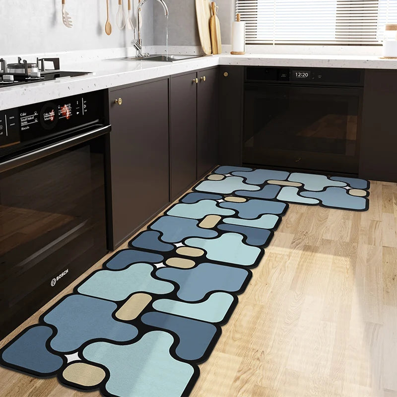 Set 1 o 2 tappeti cucina in diatomite – Forma irregolare, assorbente e antiscivolo - Tappeti bagno e cucina