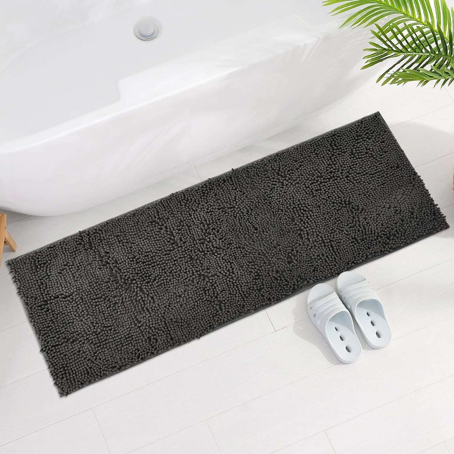 Tappeto assorbente in ciniglia lunga per bagno