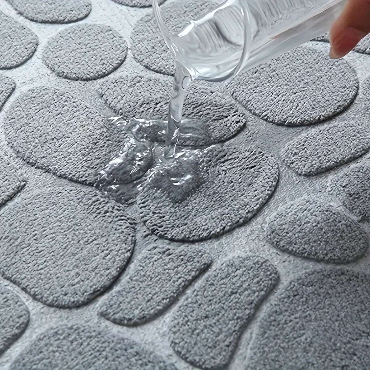 Tappeto da bagno curvo – Grande, antiscivolo e resistente allo sporco
