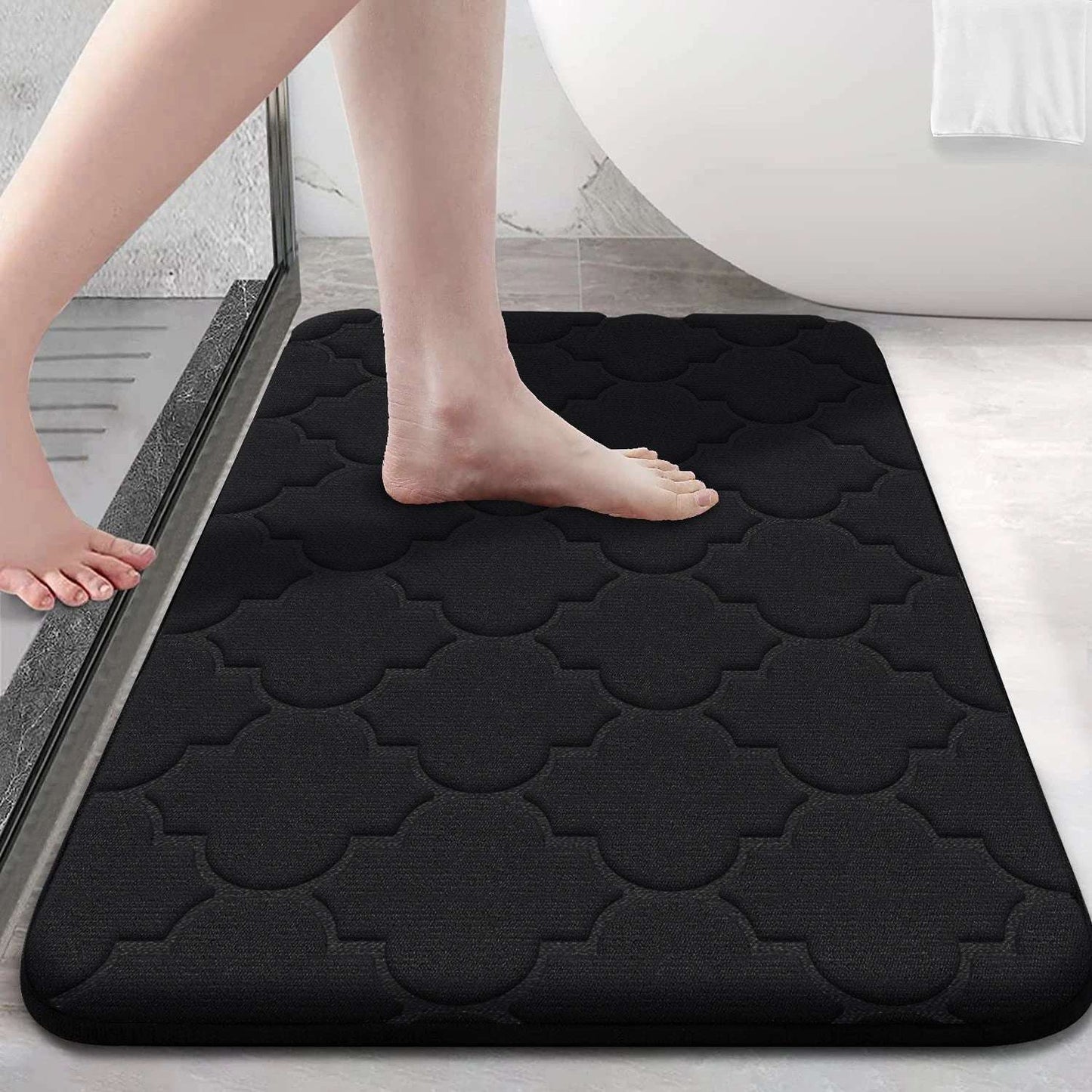 Tappeto da bagno in memory foam – Antiscivolo, assorbente e lavabile