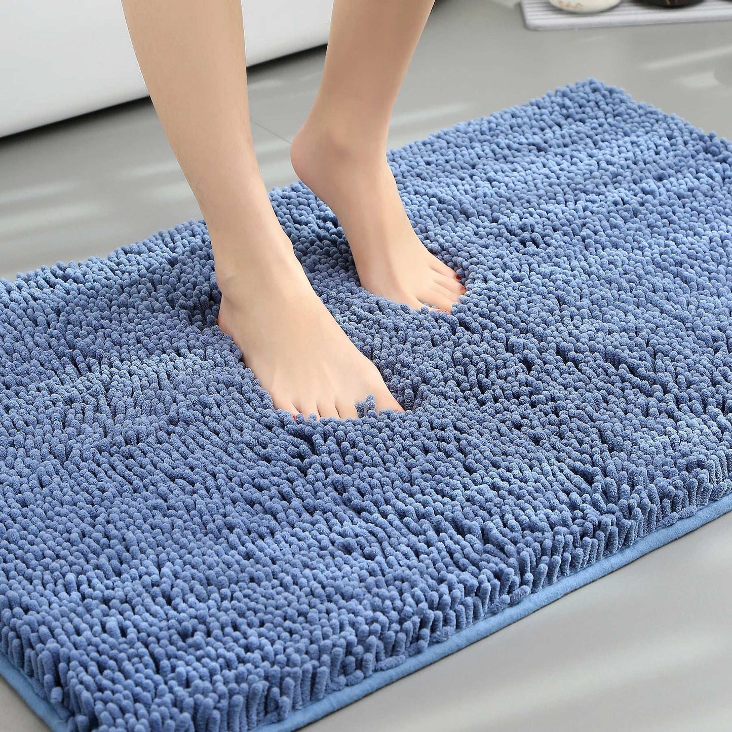 Tappeto assorbente in ciniglia lunga per bagno