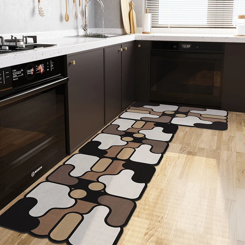 Set 1 o 2 tappeti cucina in diatomite – Forma irregolare, assorbente e antiscivolo - Tappeti bagno e cucina