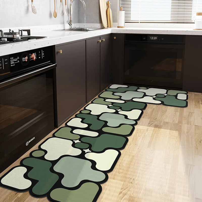 Set 1 o 2 tappeti cucina in diatomite – Forma irregolare, assorbente e antiscivolo - Tappeti bagno e cucina
