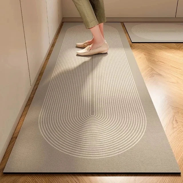 Tappeto da cucina stile giapponese in diatomite - Linea Rontondo – Antiscivolo, assorbente e facile da pulire - Tappeti bagno e cucina