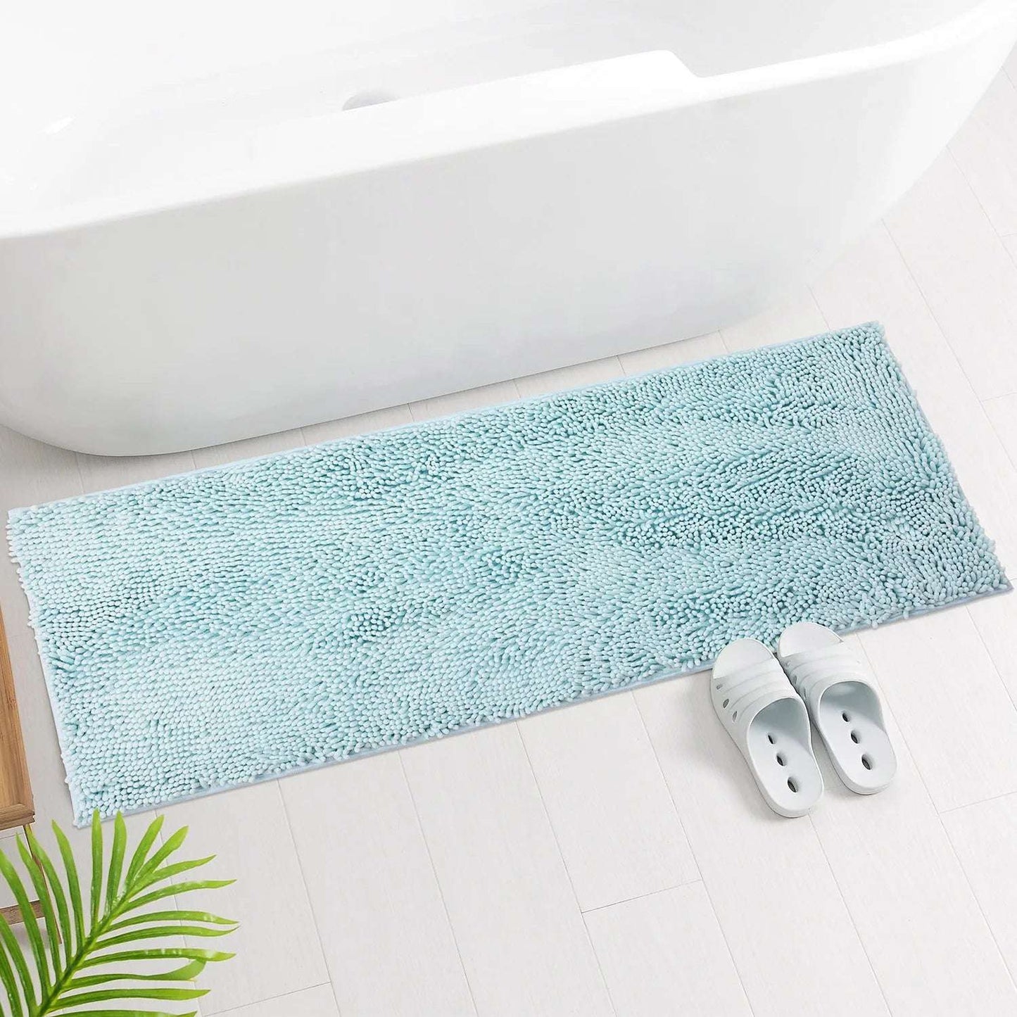 Tappeto assorbente in ciniglia lunga per bagno
