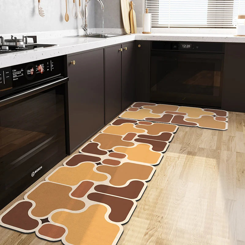 Set 1 o 2 tappeti cucina in diatomite – Forma irregolare, assorbente e antiscivolo - Tappeti bagno e cucina