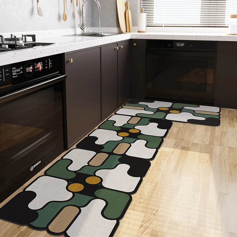 Set 1 o 2 tappeti cucina in diatomite – Forma irregolare, assorbente e antiscivolo - Tappeti bagno e cucina