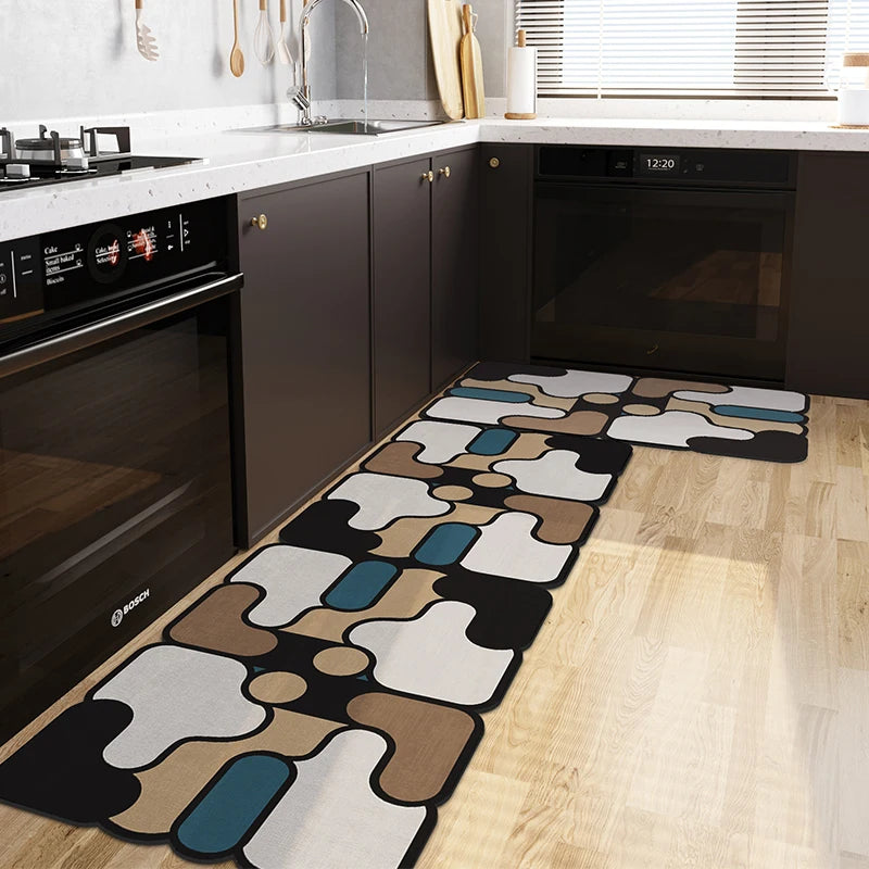Set 1 o 2 tappeti cucina in diatomite – Forma irregolare, assorbente e antiscivolo - Tappeti bagno e cucina