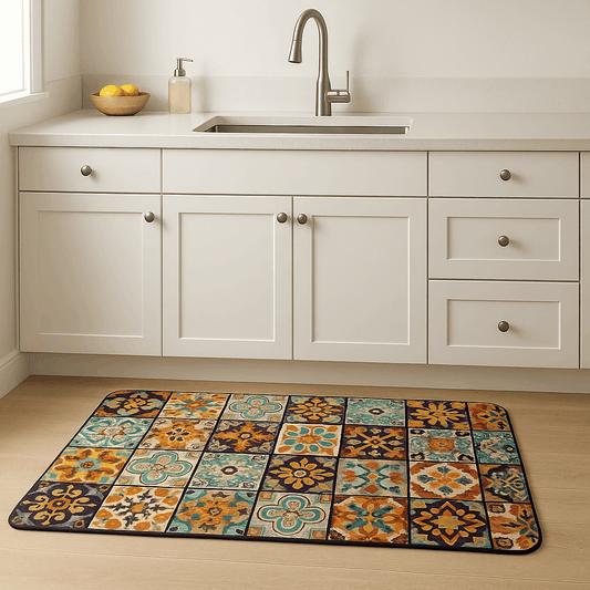 Tappeto cucina antiscivolo lungo – Stile boho (1 o 2 pezzi)