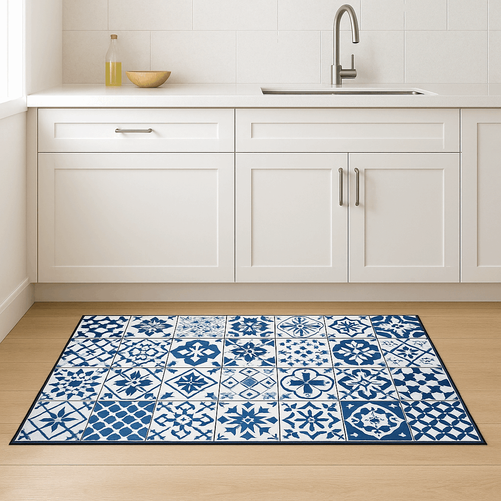 Tappeto cucina antiscivolo lungo – Disegno minimal chic (1 o 2 pezzi)