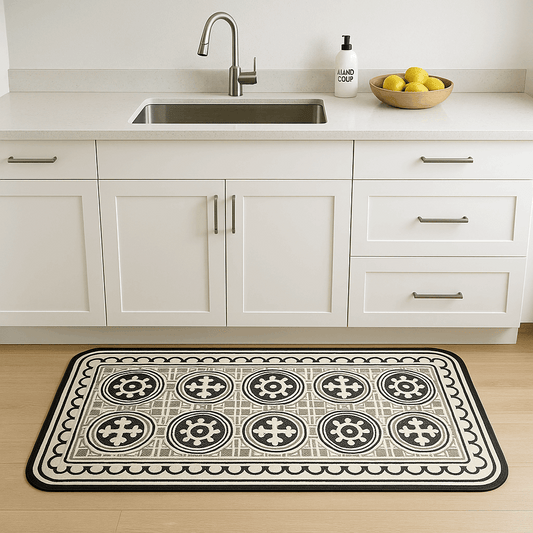 Tappeto moderno da cucina antiscivolo lungo – Pattern art déco (1 o 2 pezzi)