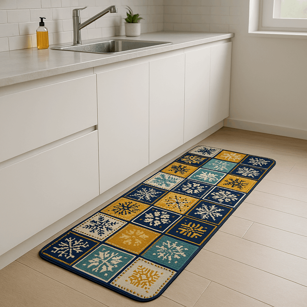 Tappeto cucina antiscivolo lungo – Design geometrico (1 o 2 pezzi)