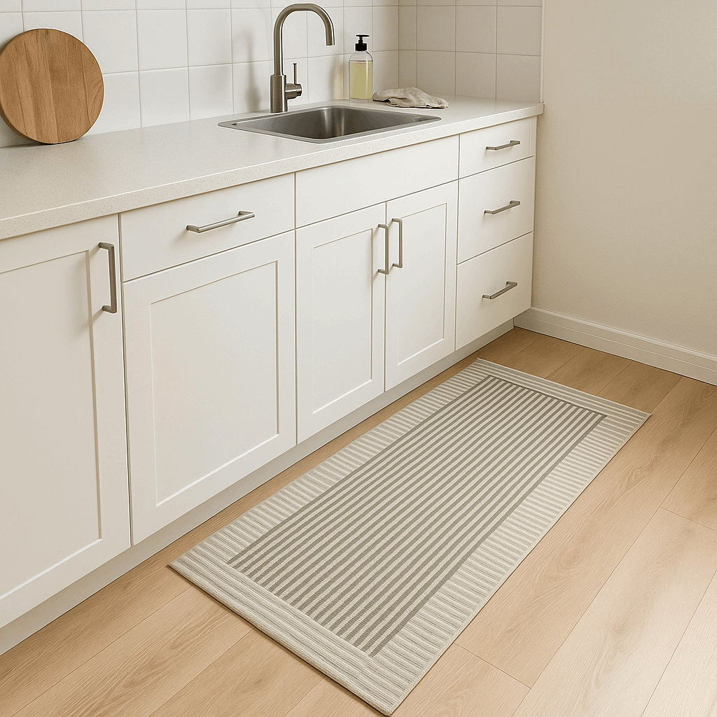 Tappeto da cucina stile giapponese in diatomite - Linea Scuro – Antiscivolo, assorbente e facile da pulire