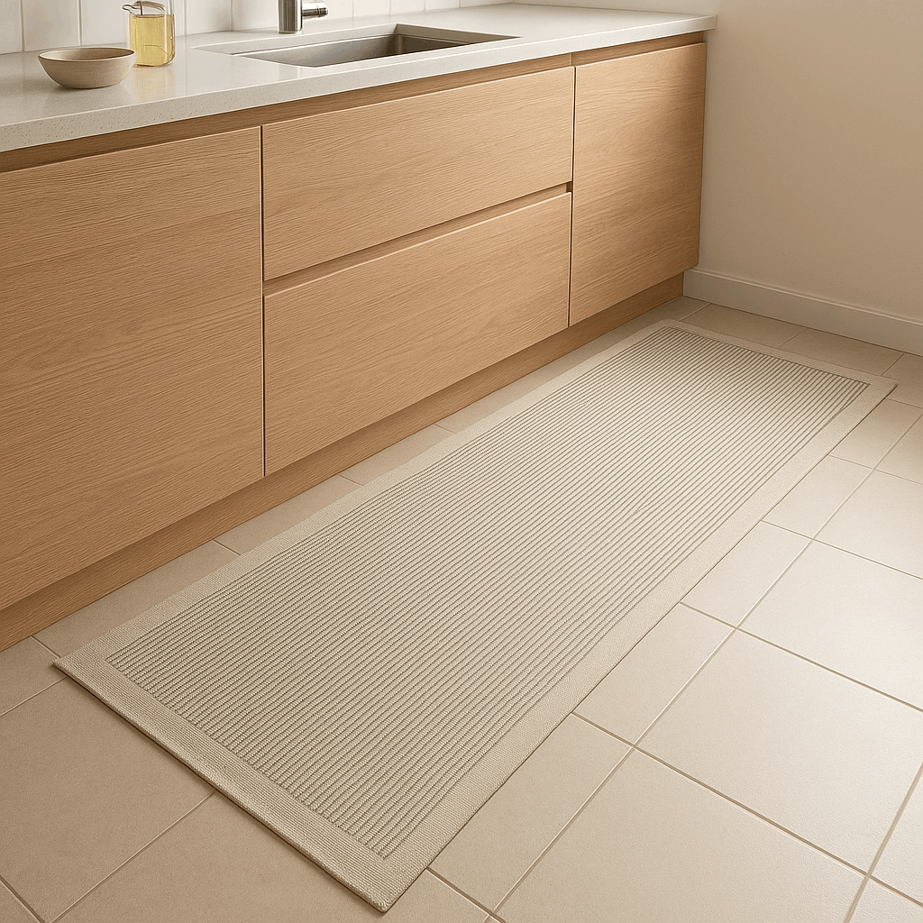 Tappeto da cucina stile giapponese in diatomite - Linea chiaro – Antiscivolo, assorbente e facile da pulire