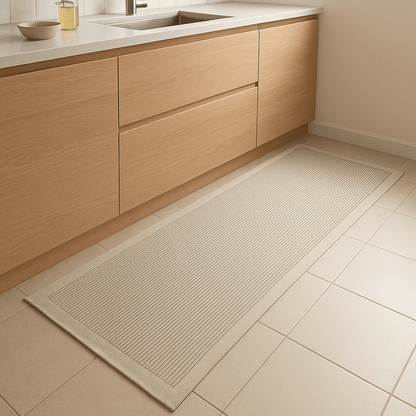 Tappeto da cucina stile giapponese in diatomite - Linea chiaro – Antiscivolo, assorbente e facile da pulire