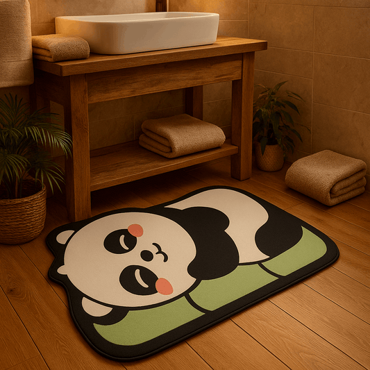 Tappeto da bagno in diatomite – Assorbente e antiscivolo - Panda