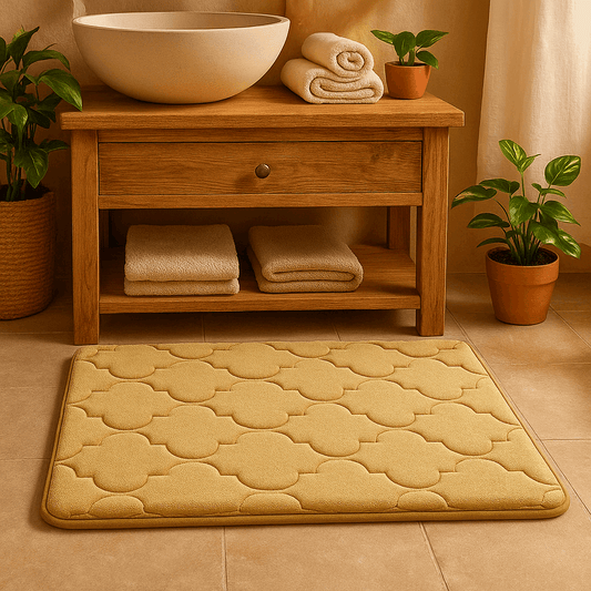 Tappeto da bagno in memory foam – Antiscivolo, assorbente e lavabile