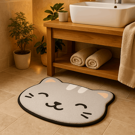 Tappeto da bagno forme particolare Gatto – Antiscivolo, spesso e antimacchia