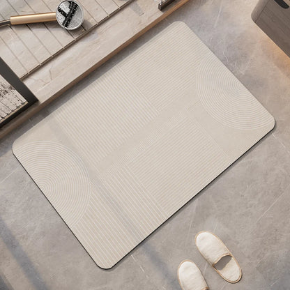 Tappeto da bagno beige di lusso – Super assorbente, antiscivolo e ad asciugatura rapida - Tappeti bagno e cucina