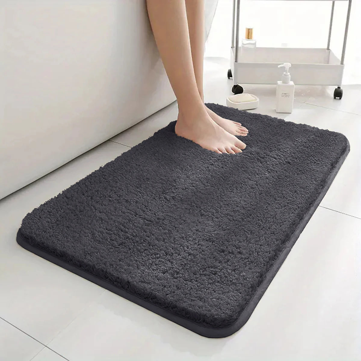 Tappeto da bagno grandi dimensioni pelo lungo – Super assorbente, antiscivolo e decorativo - Tappeti bagno e cucina