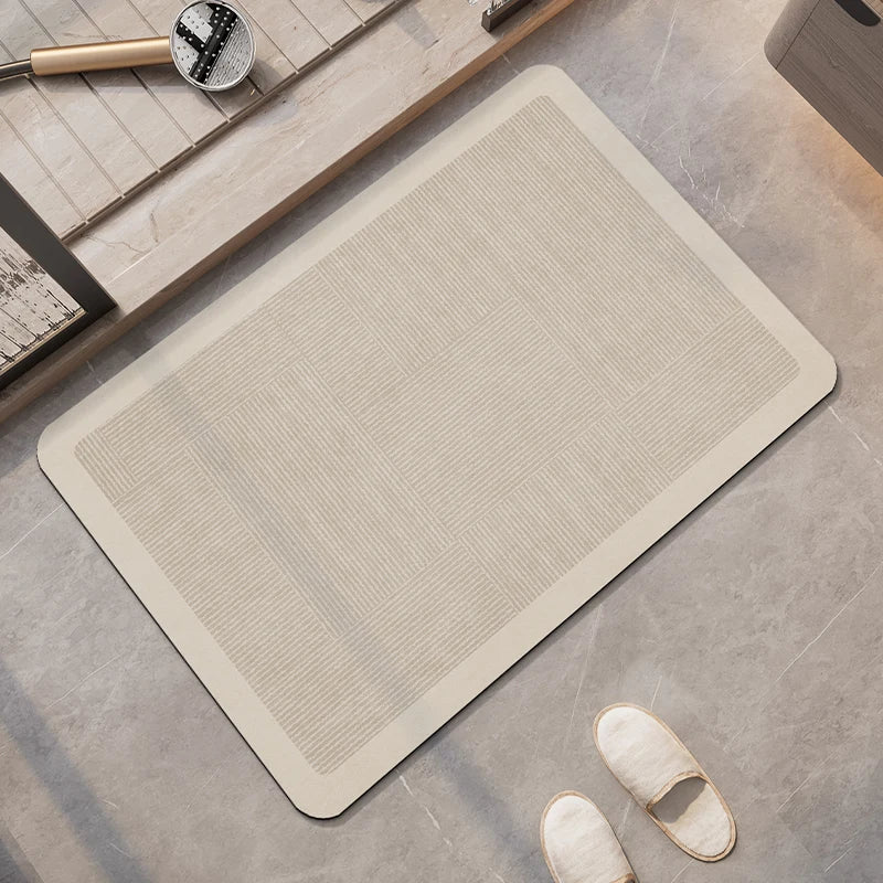 Tappeto da bagno beige di lusso – Super assorbente, antiscivolo e ad asciugatura rapida - Tappeti bagno e cucina