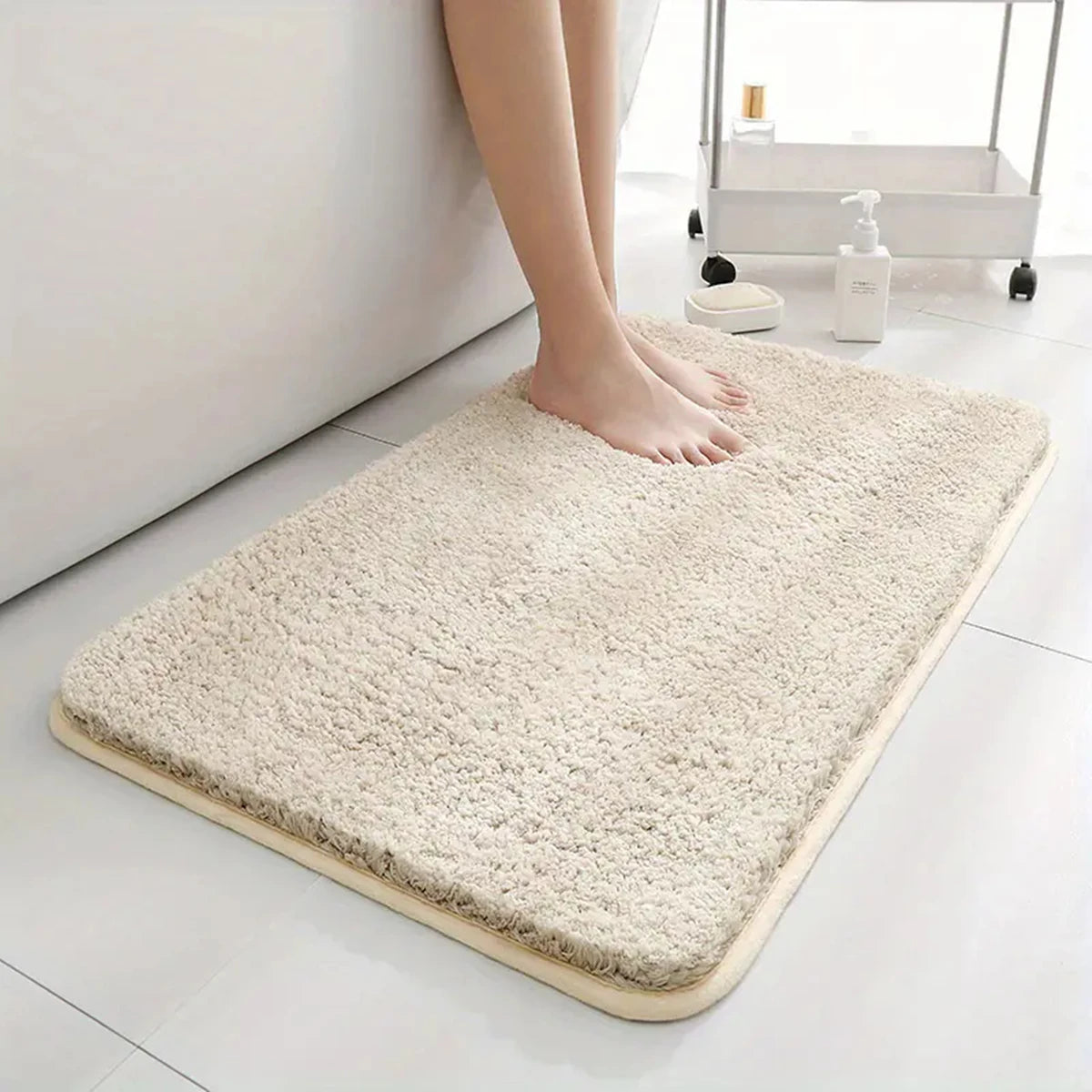 Tappeto da bagno grandi dimensioni pelo lungo – Super assorbente, antiscivolo e decorativo - Tappeti bagno e cucina