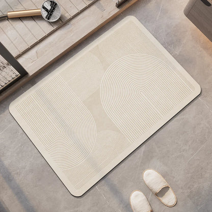 Tappeto da bagno beige di lusso – Super assorbente, antiscivolo e ad asciugatura rapida - Tappeti bagno e cucina
