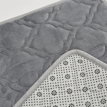 Tappeto da bagno grigio scuro a righe 40 x 60cm – Morbido, assorbente e antiscivolo - Tappeti bagno e cucina
