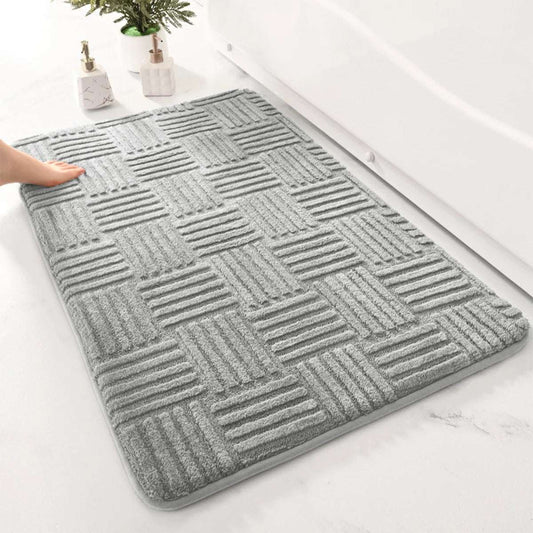 Tappeto da bagno originale a righe spesse – Assorbente, antiscivolo e antimacchia