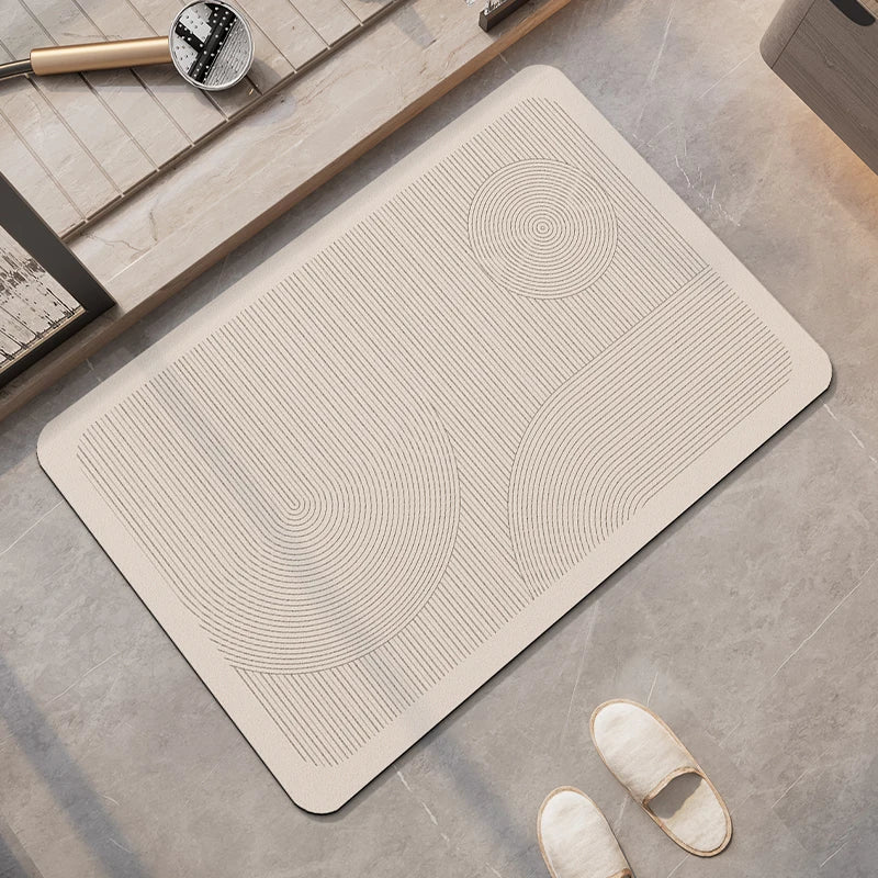 Tappeto da bagno beige di lusso – Super assorbente, antiscivolo e ad asciugatura rapida - Tappeti bagno e cucina