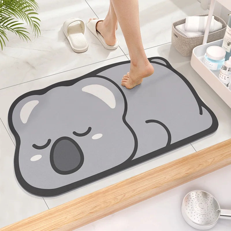 Tappeto da bagno in diatomite – Assorbente e antiscivolo - Koala Carino - Tappeti bagno e cucina