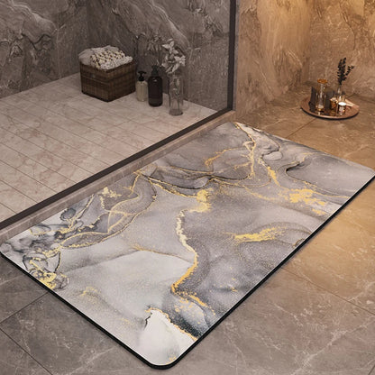 Tappeto da bagno di lusso - Marmo – Antiscivolo, assorbente e ad asciugatura rapida - Tappeti bagno e cucina
