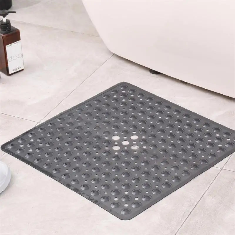 Tappeto quadrato da vasca con ventose – Antiscivolo e lavabile con fori di drenaggio - Tappeti bagno e cucina